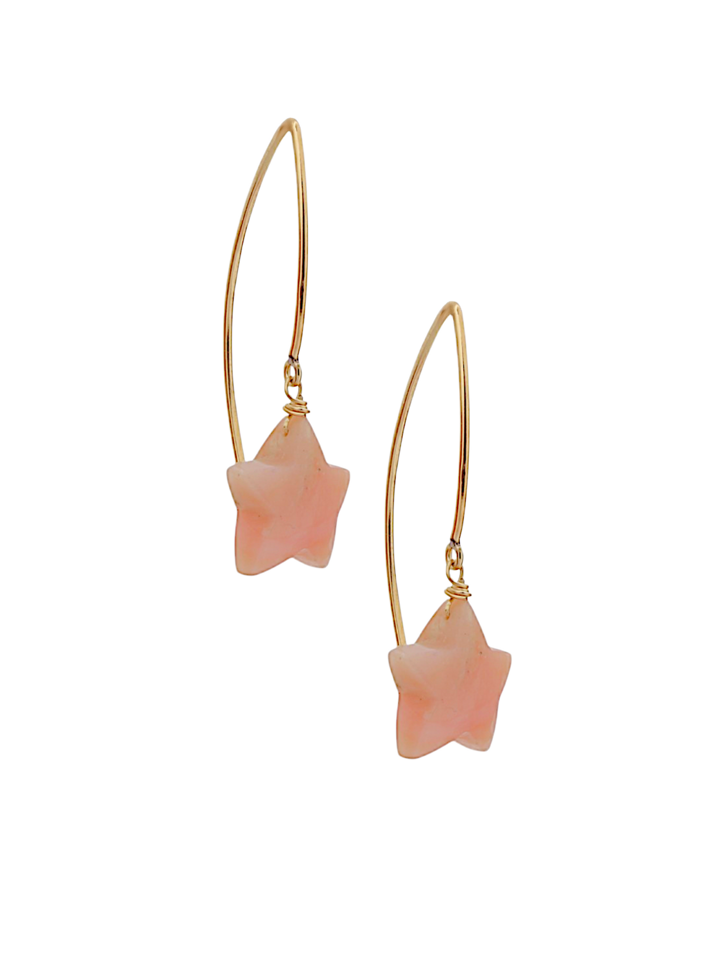 krs - Pink Opal Star Marquise Earwire