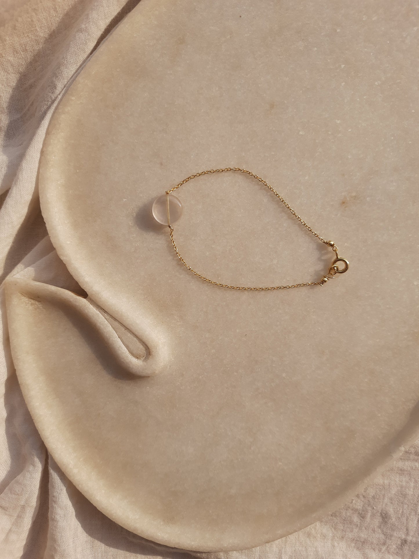 matsya - Rose Quartz Round Bracelet