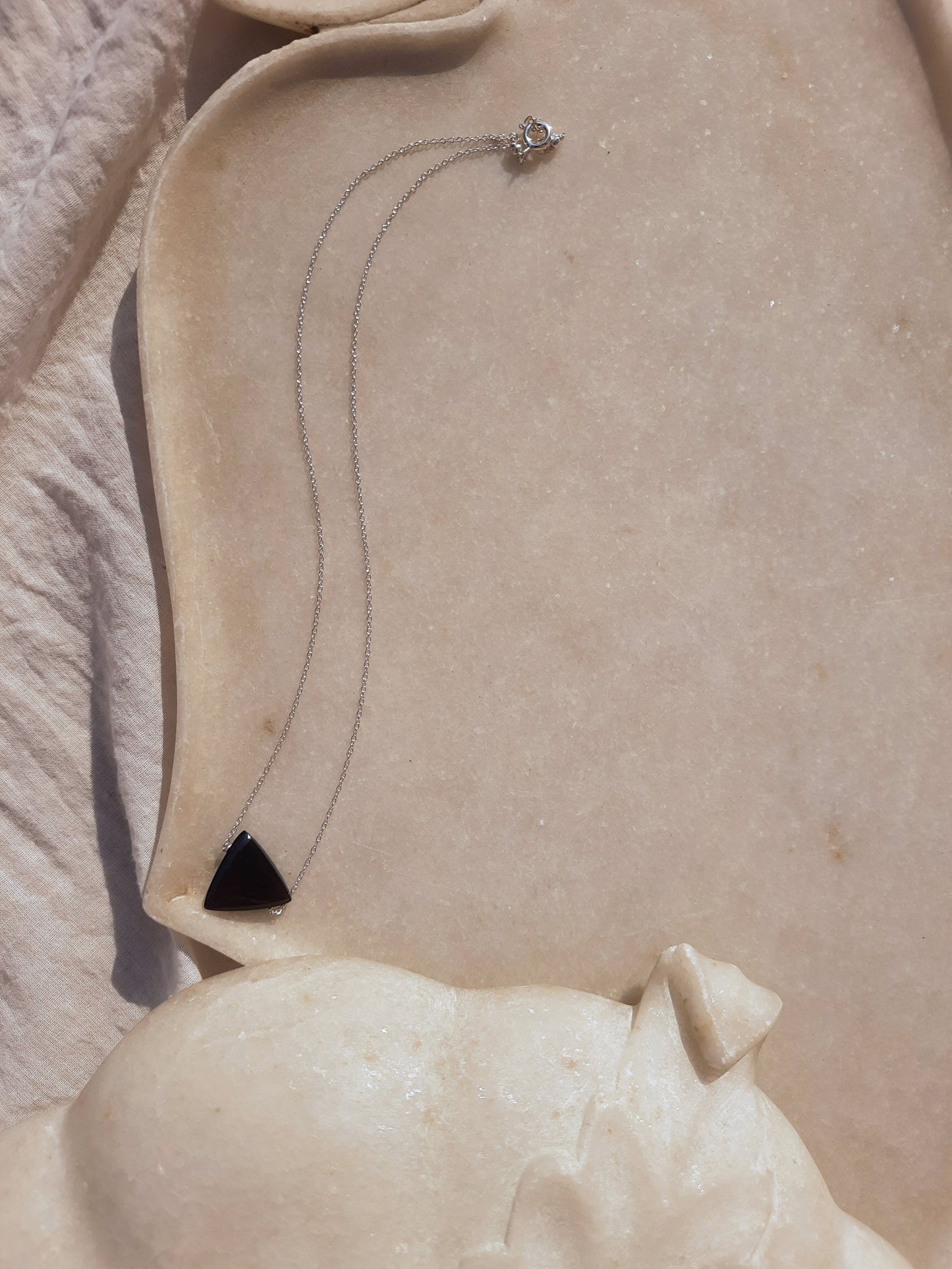 nirva - Black Onyx Tikona Pendant