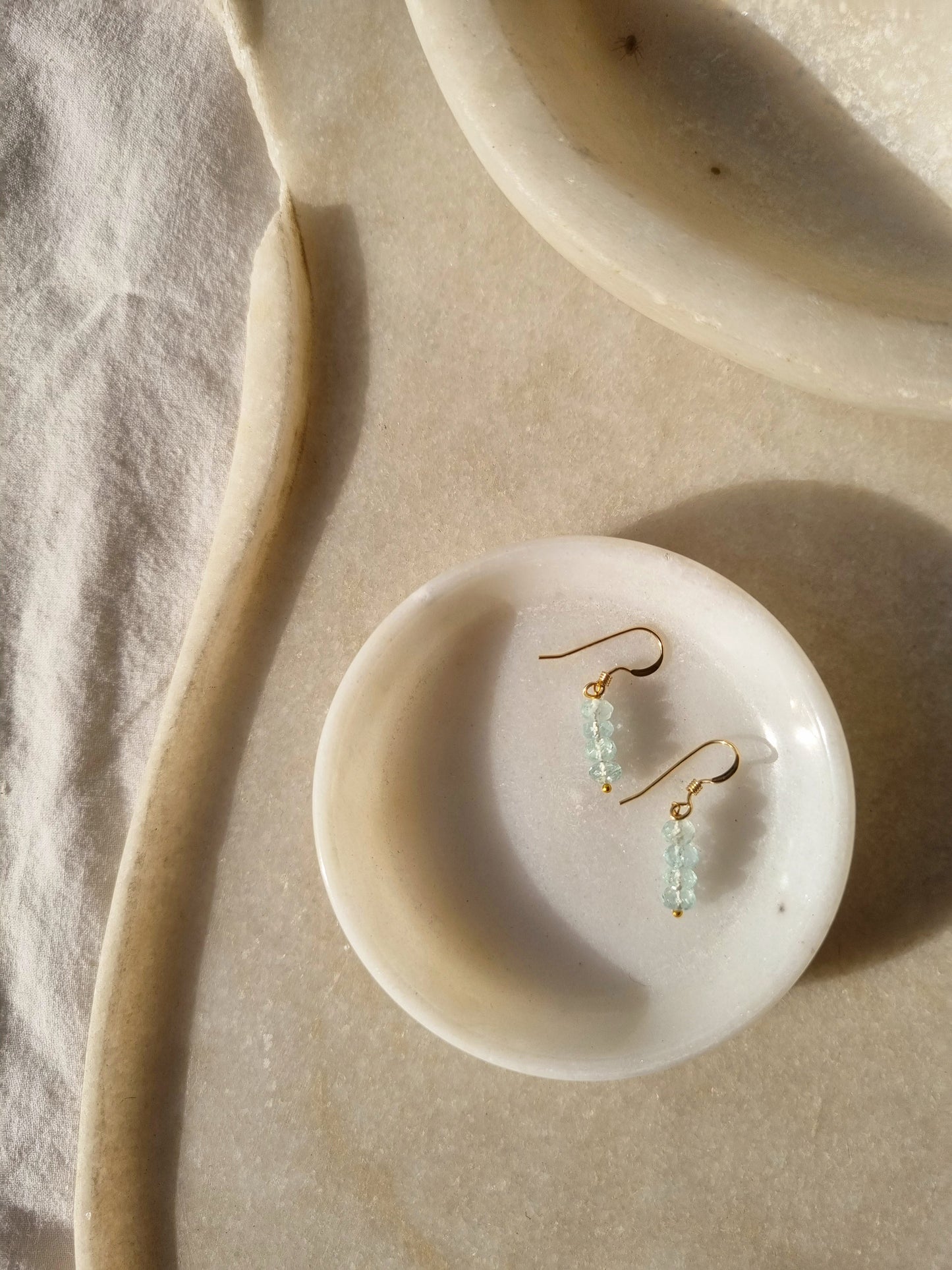 vaki - Aquamarine Baati Drop Earrings