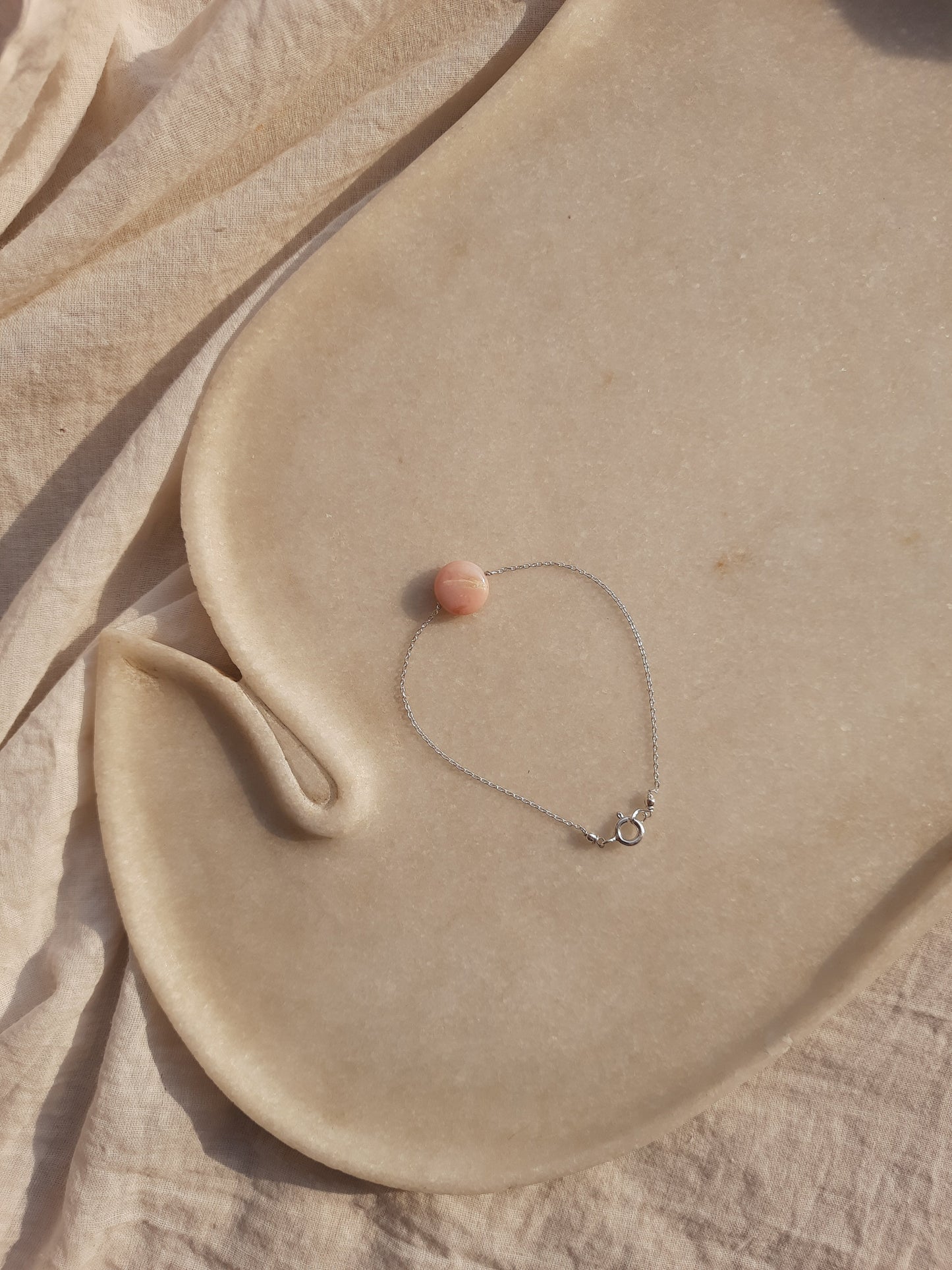 matsya - Pink Opal Round Bracelet