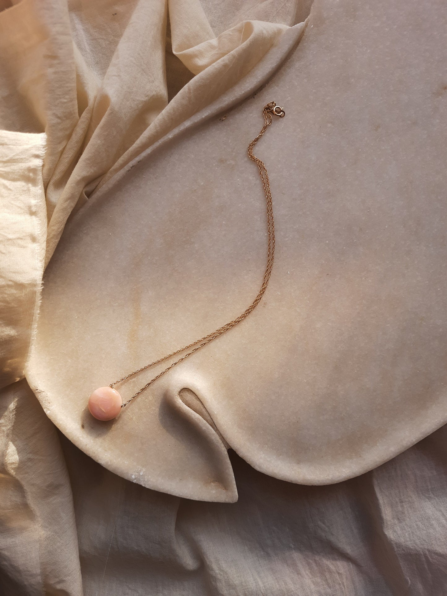 vyaas - Pink Opal Coin Pendant