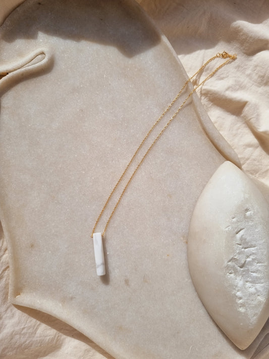 sarat - Howlite Barrel Pendant