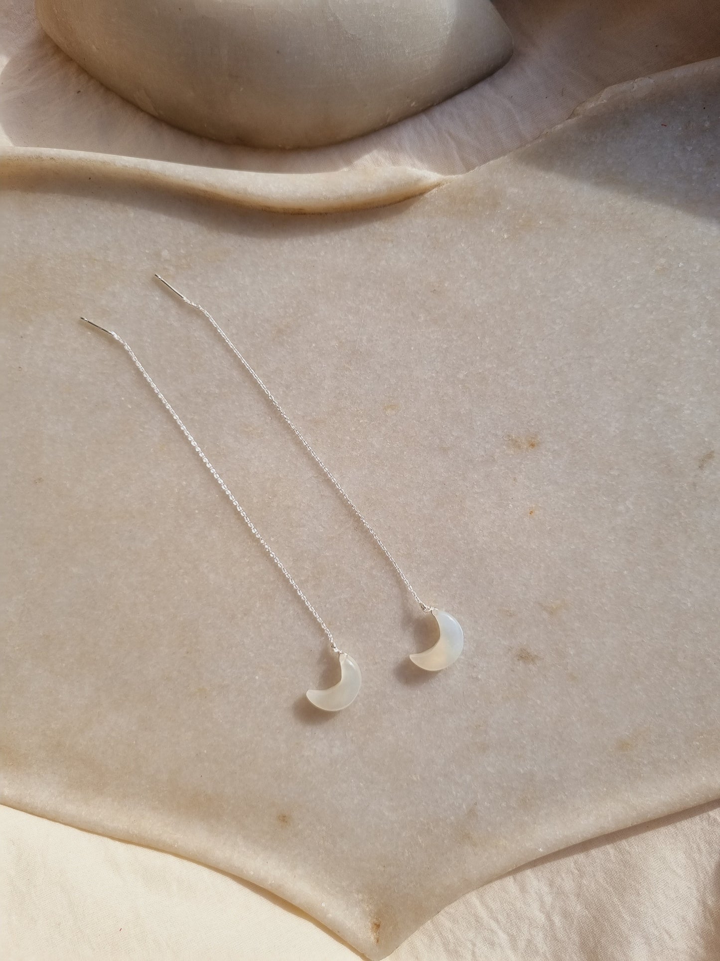 athaya - White Moonstone Luna Earrings