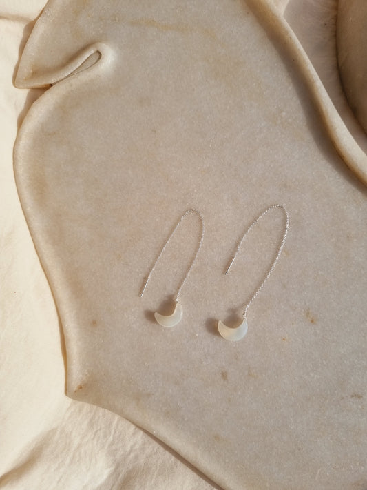 athaya - White Moonstone Luna Earrings