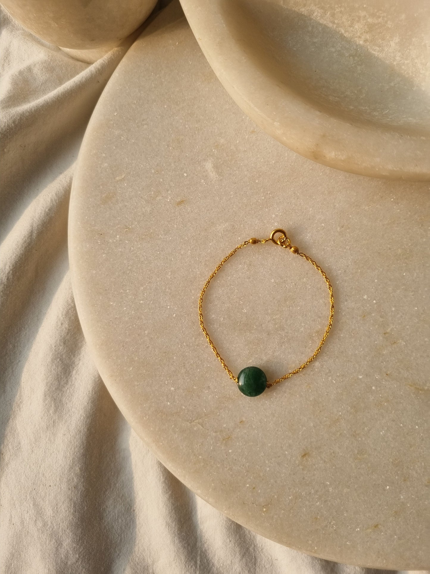 matsya - Green Aventurine Round Bracelet