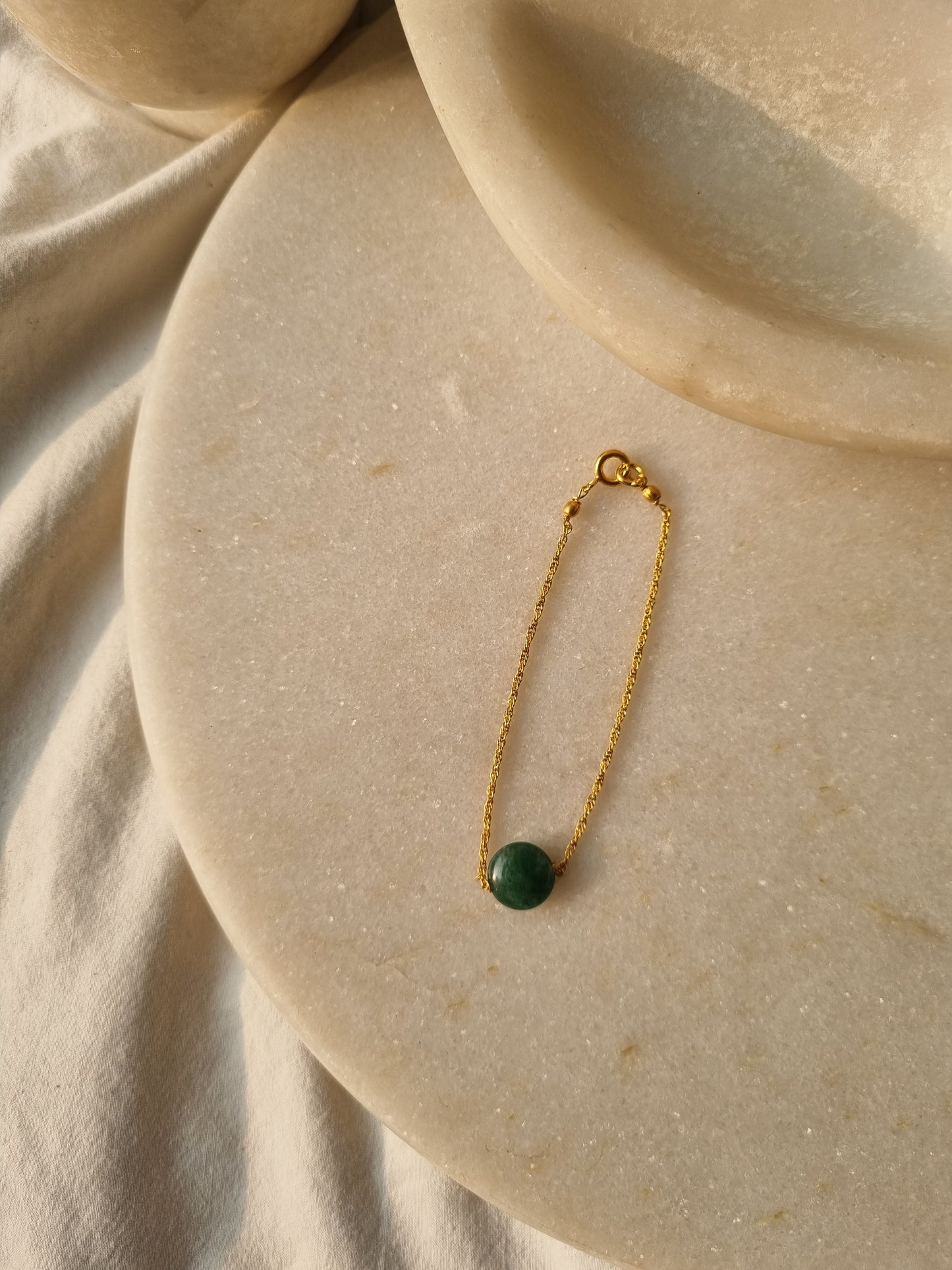 matsya - Green Aventurine Round Bracelet