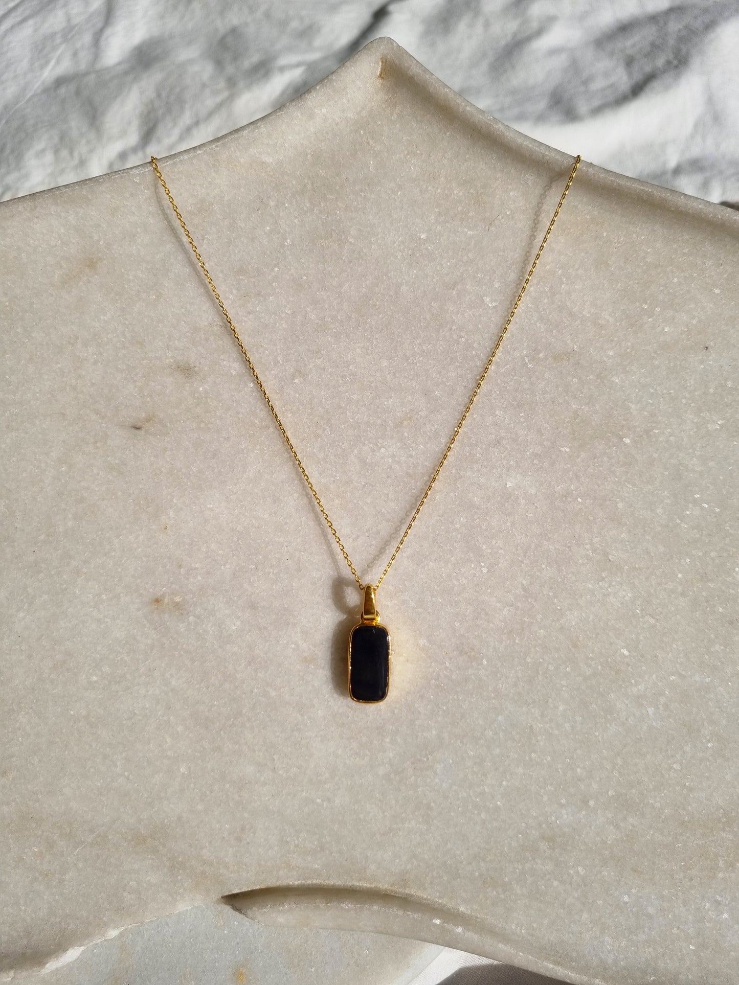 boxy - Black Onyx Pendant