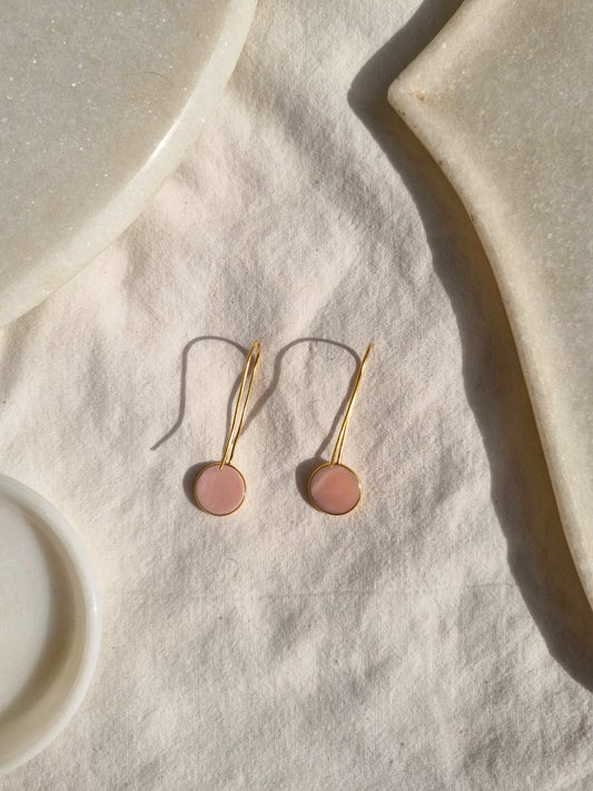 ayas - Pink Opal Round Earwire