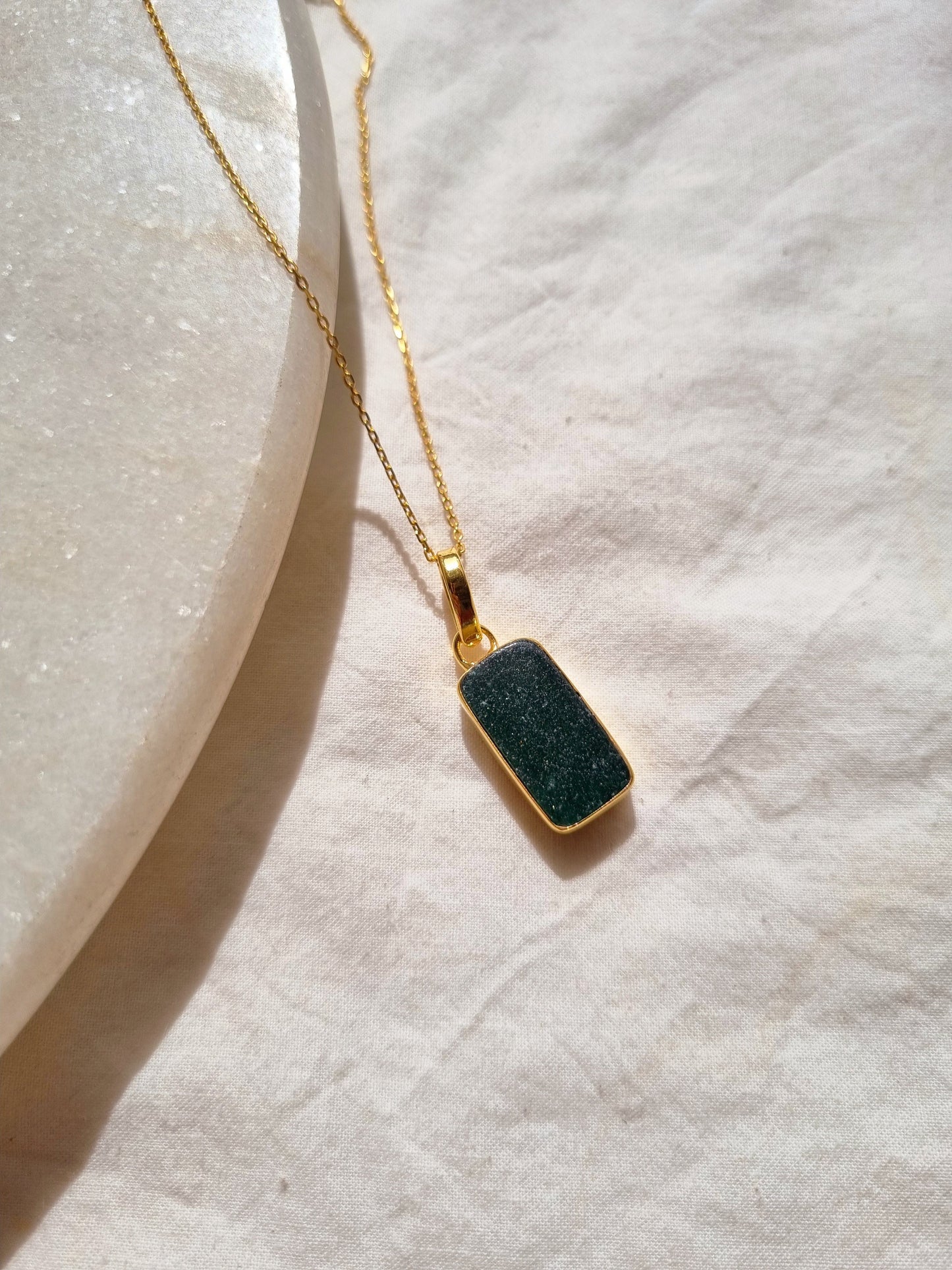 boxy - Green Aventurine Pendant