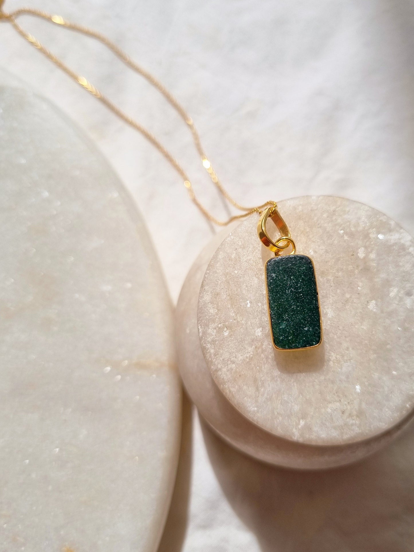 boxy - Green Aventurine Pendant