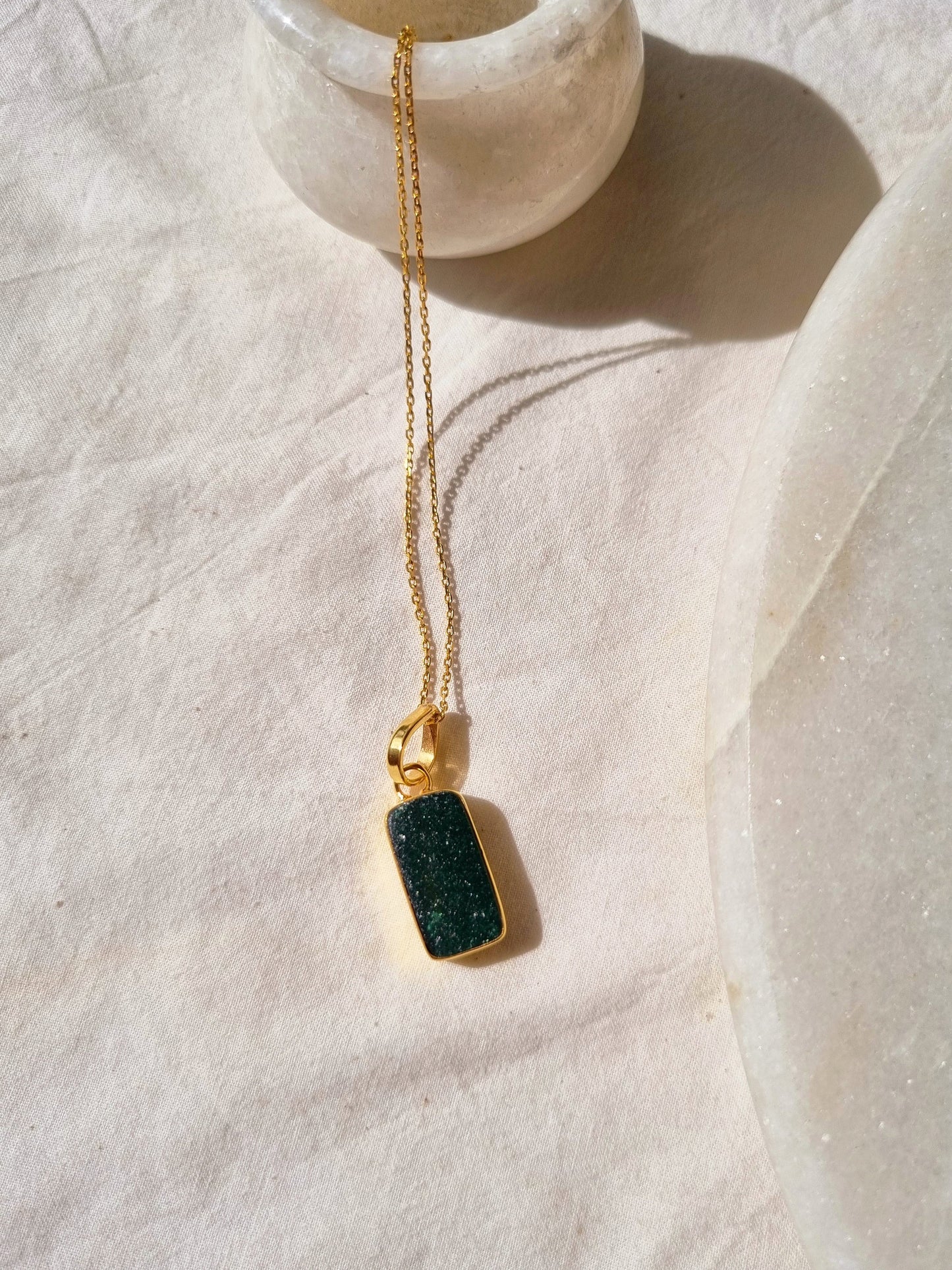 boxy - Green Aventurine Pendant