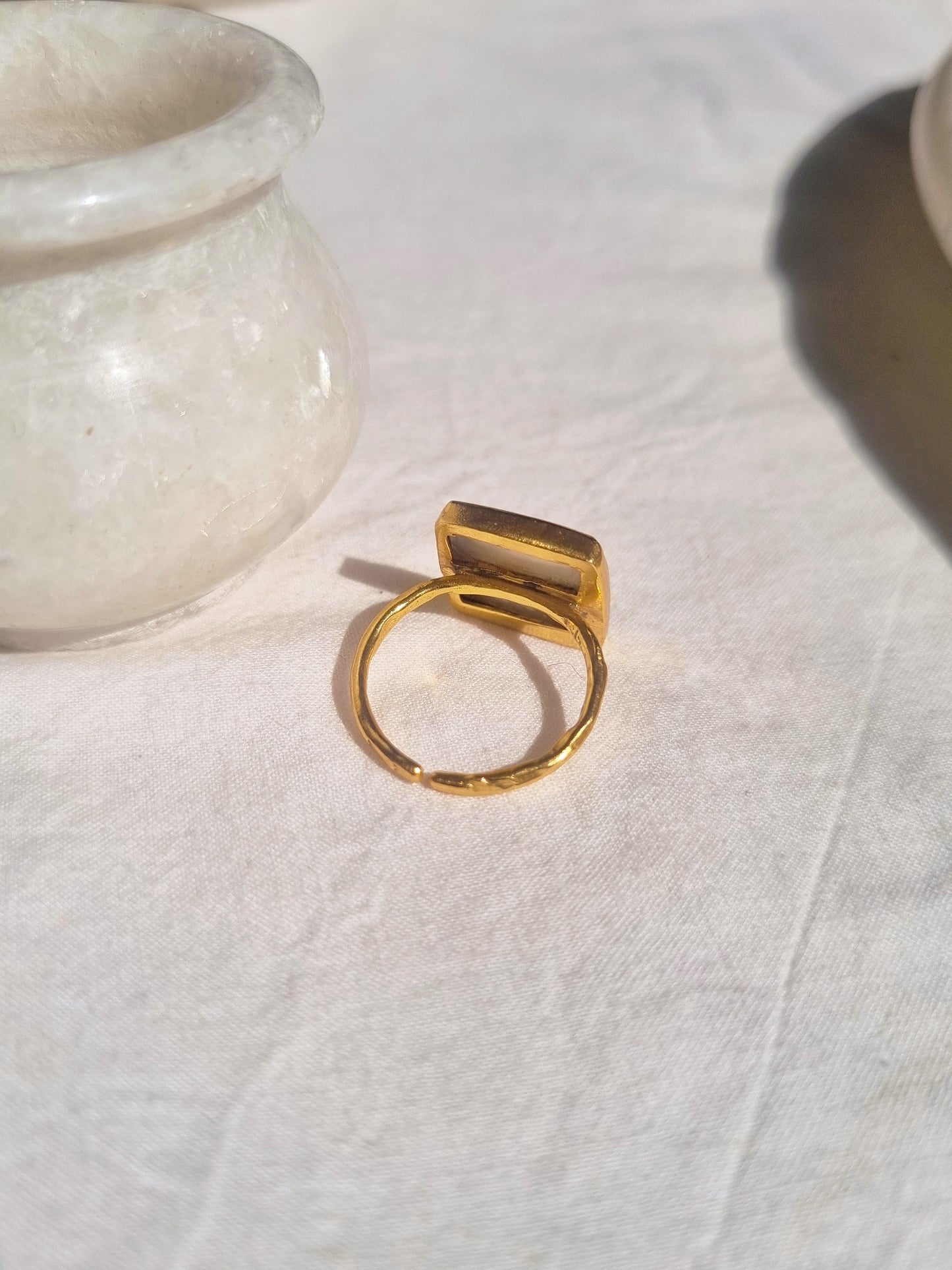 vasa - Mother of Pearl Helix Ring