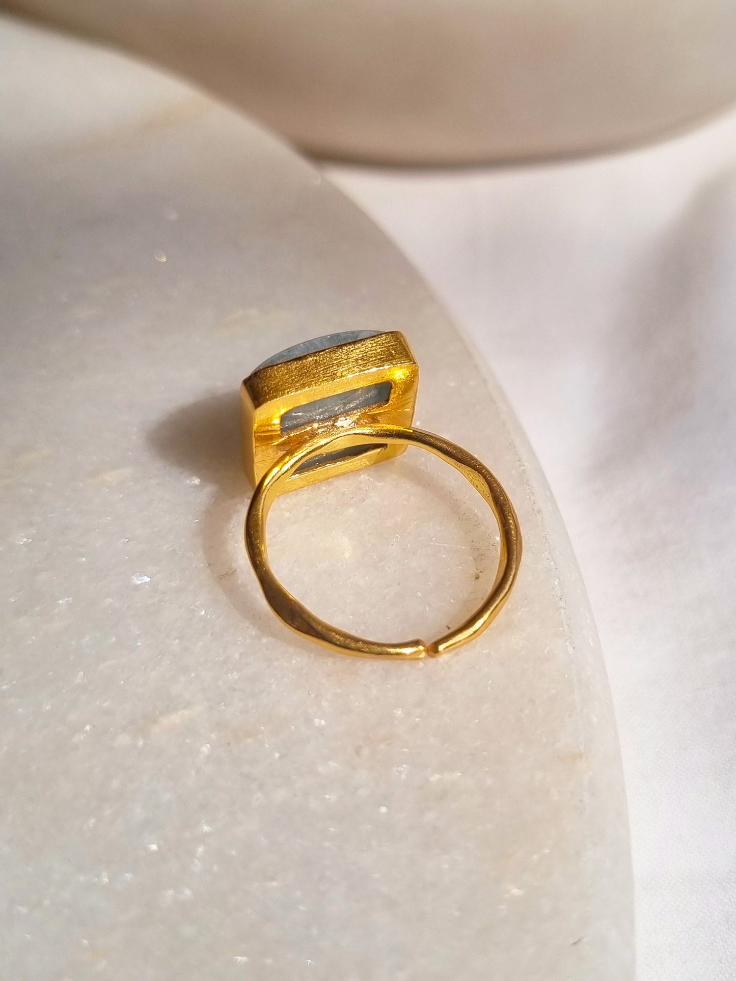 vasa - Aquamarine Helix Ring