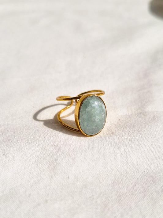vartha - Aquamarine Olivia Ring