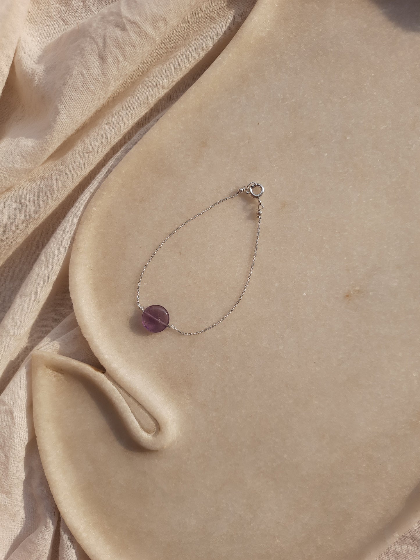 matsya - Amethyst Round Bracelet