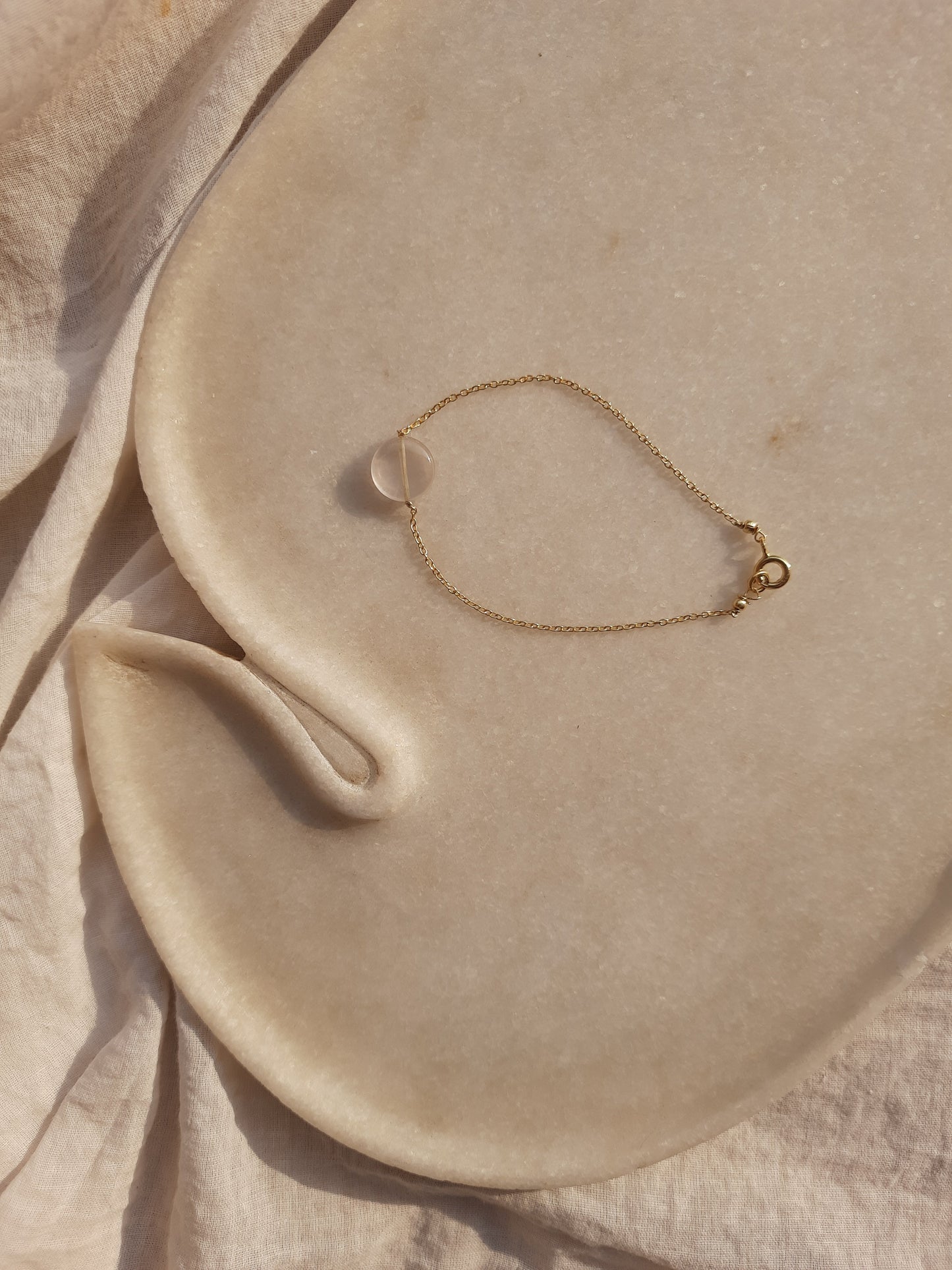 matsya - Rose Quartz Round Bracelet