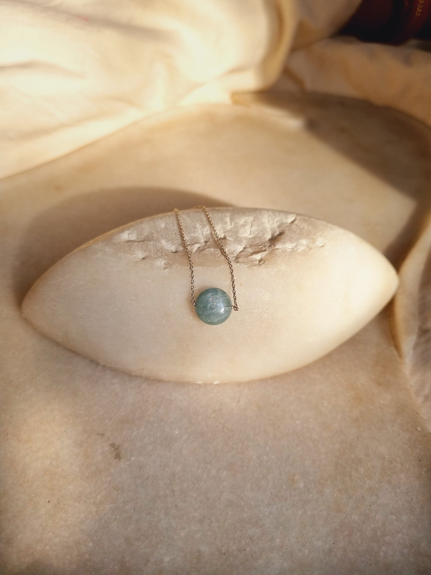 matsya - Aquamarine Round Bracelet