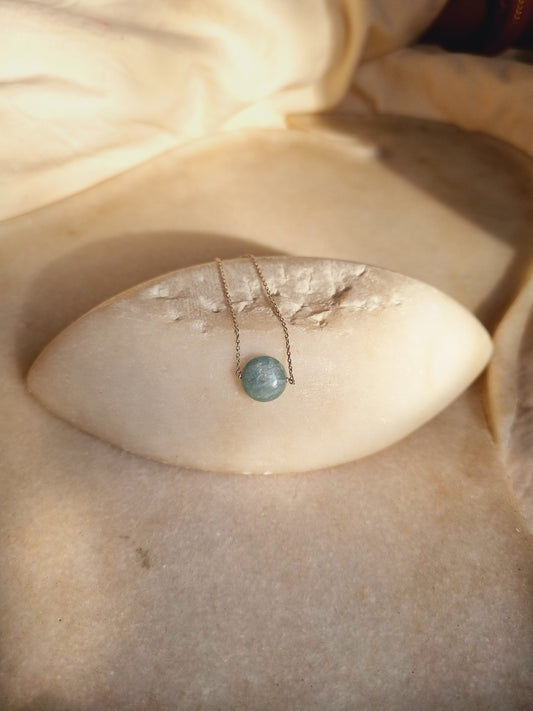 matsya - Aquamarine Round Bracelet