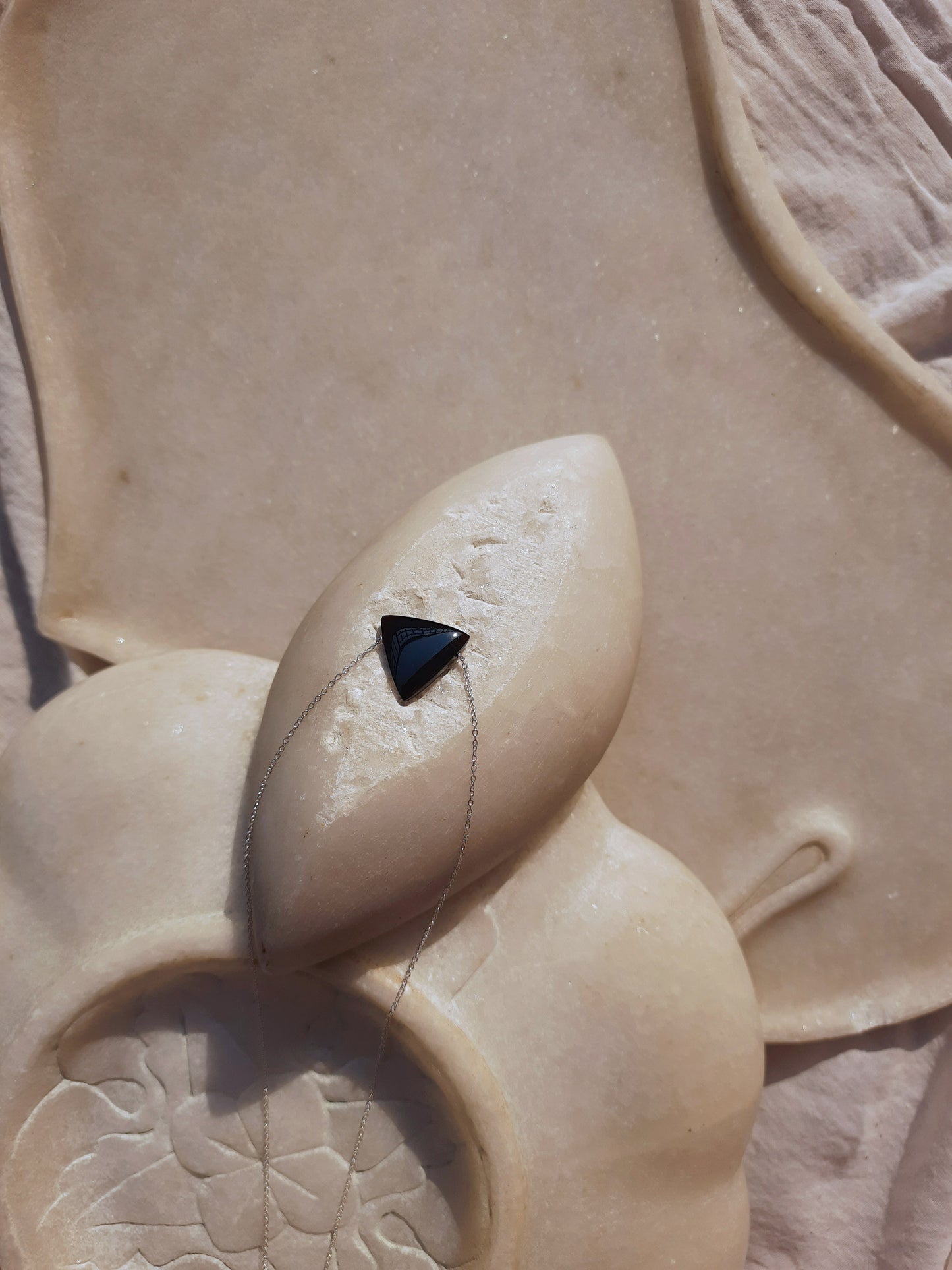 nirva - Black Onyx Tikona Pendant