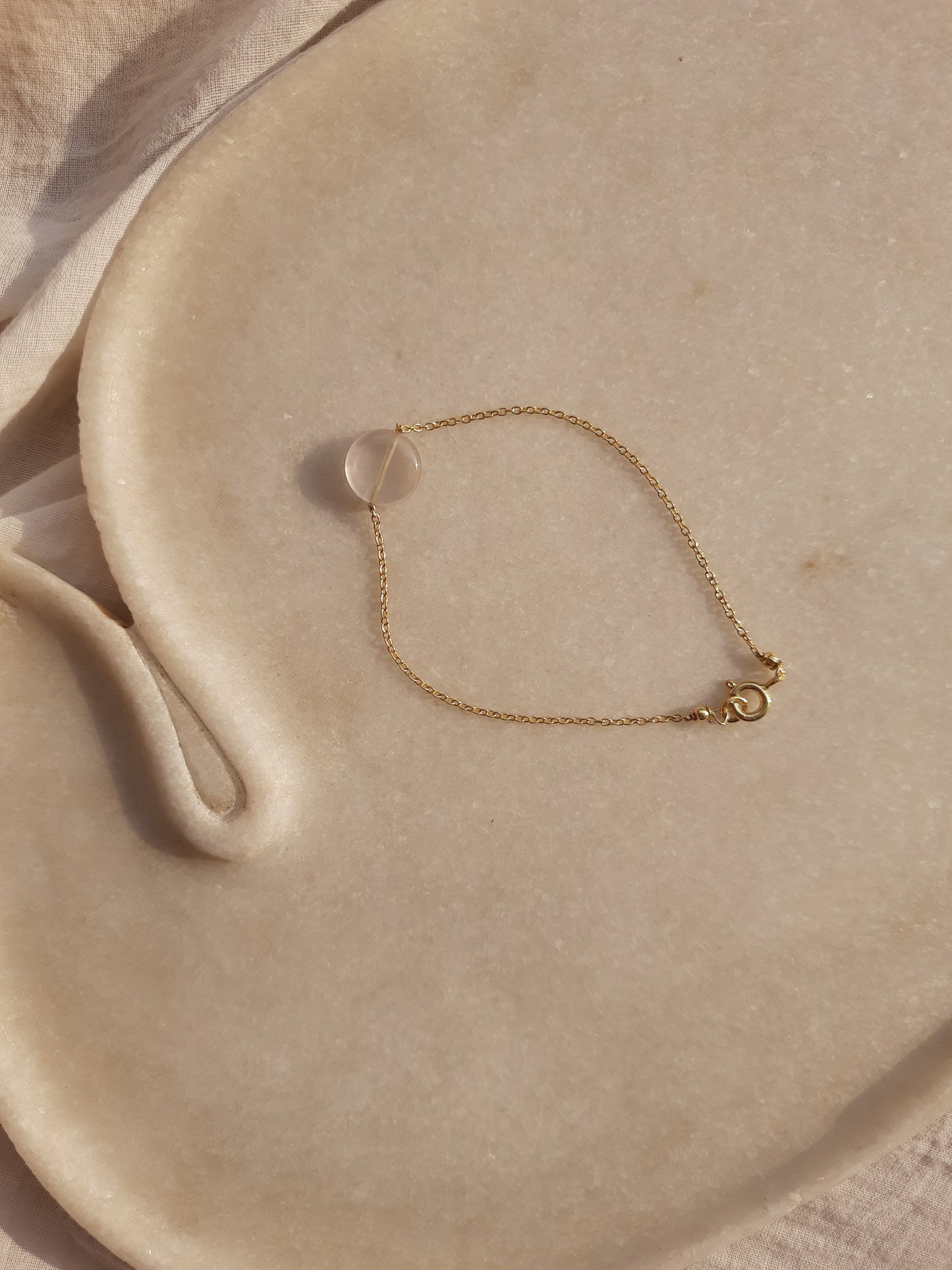 matsya - Rose Quartz Round Bracelet