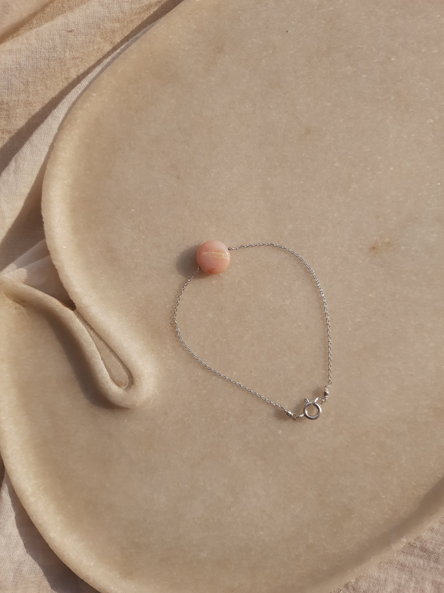 matsya - Pink Opal Round Bracelet