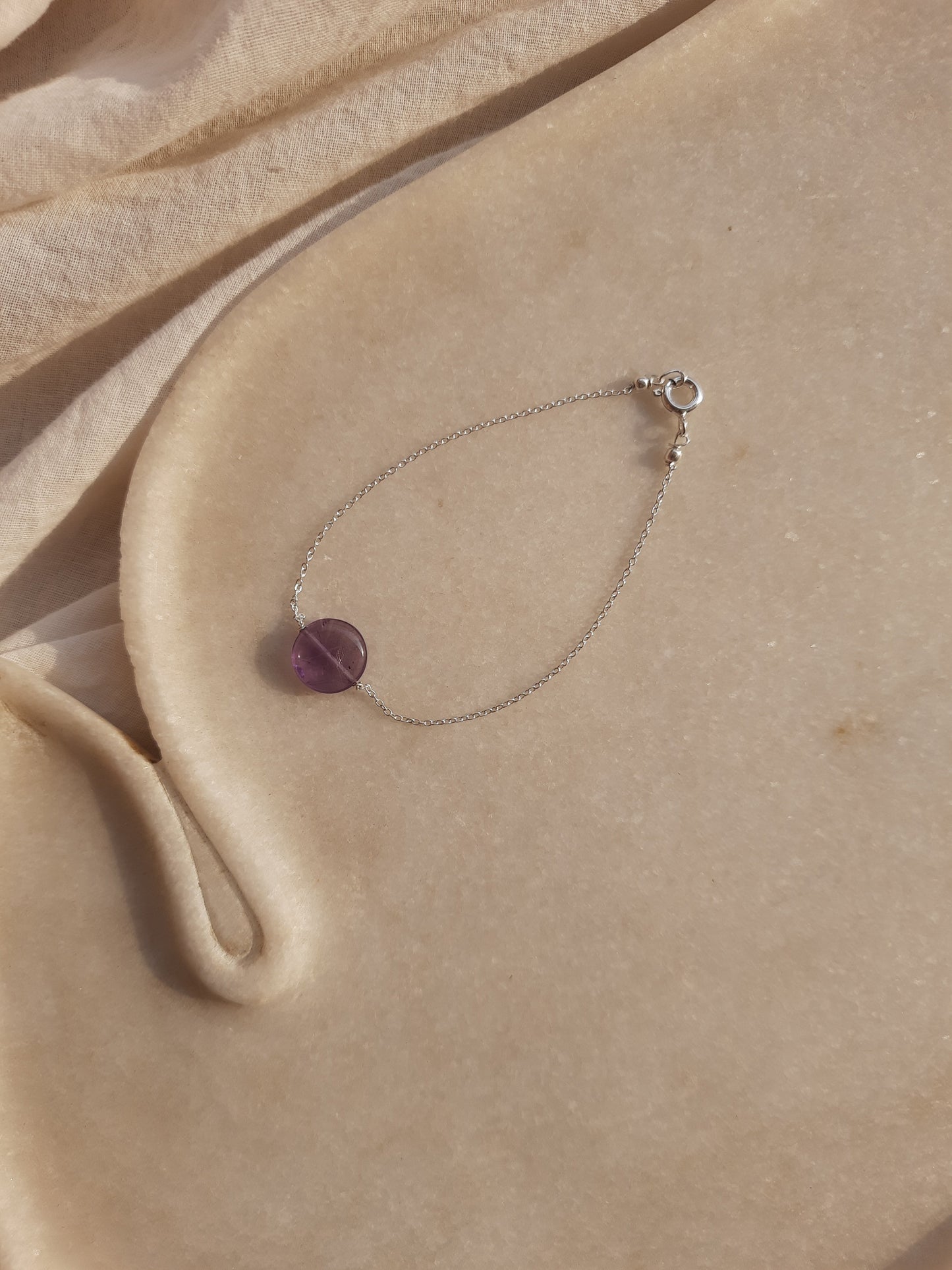 matsya - Amethyst Round Bracelet