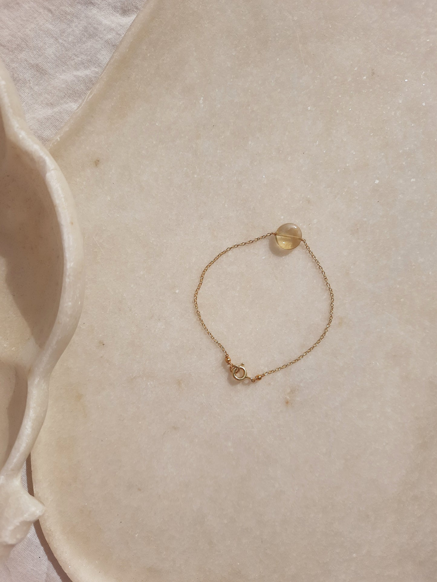 matsya - Citrine Round Bracelet