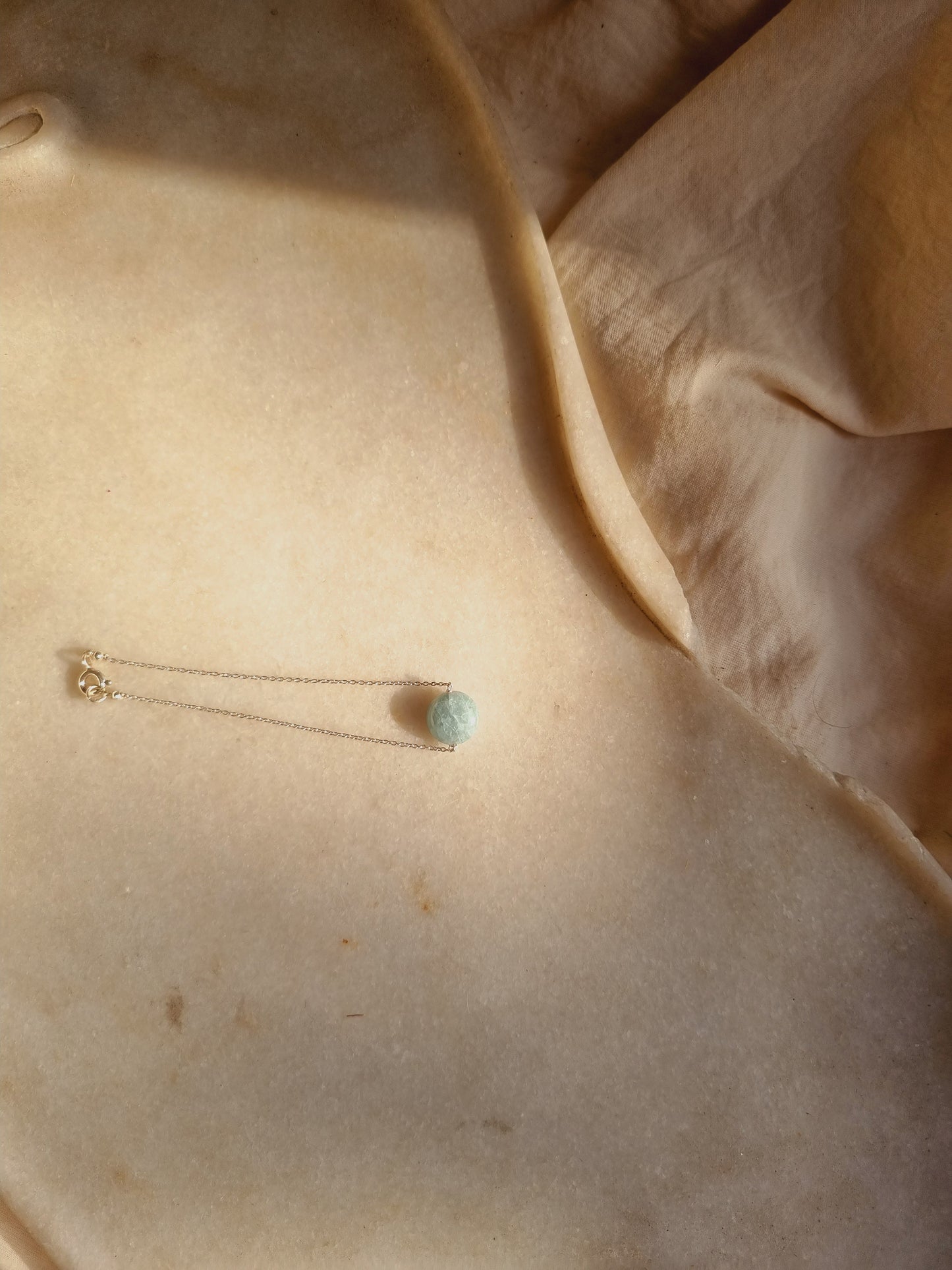 matsya - Aquamarine Round Bracelet