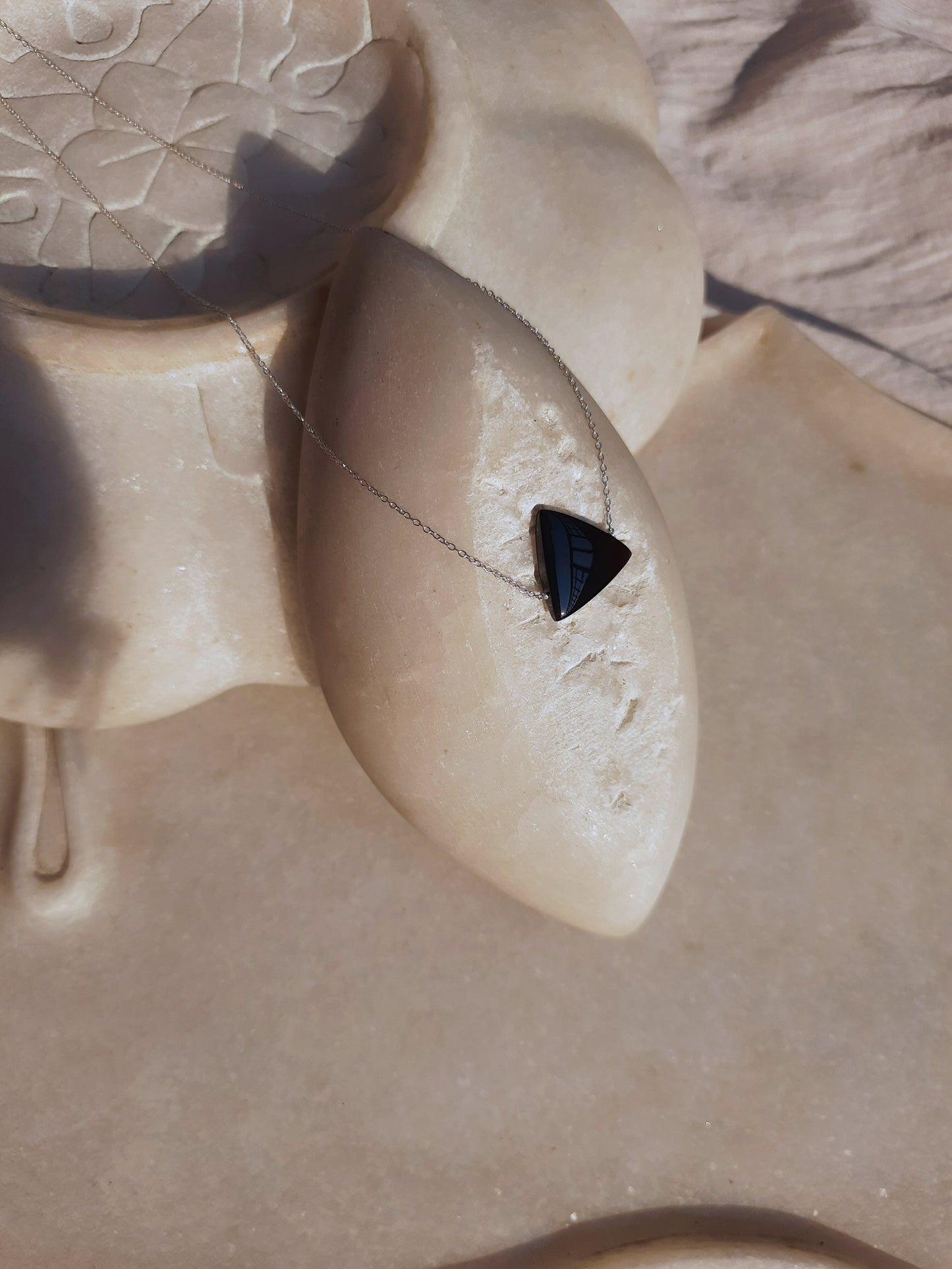 nirva - Black Onyx Tikona Pendant