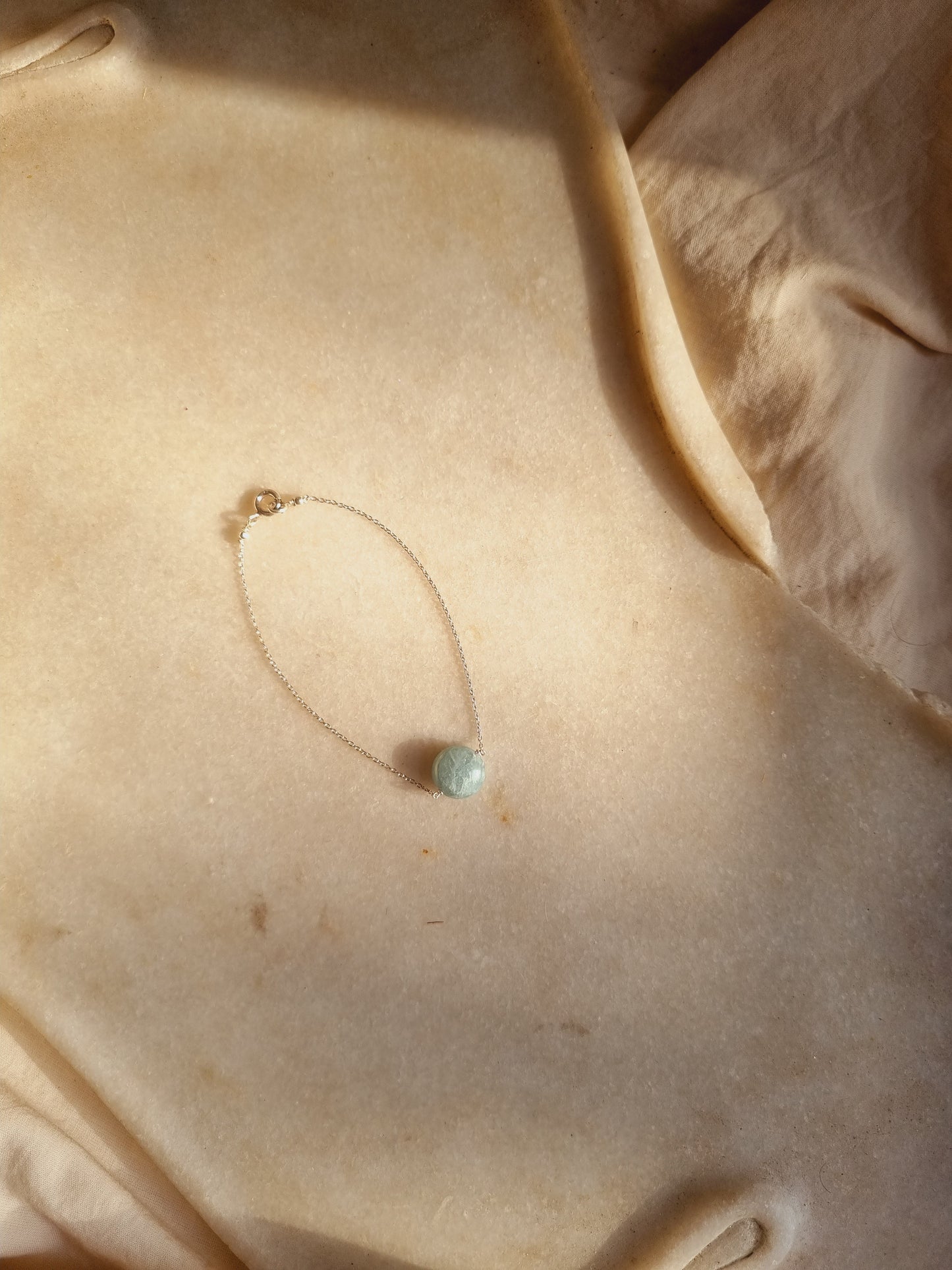 matsya - Aquamarine Round Bracelet
