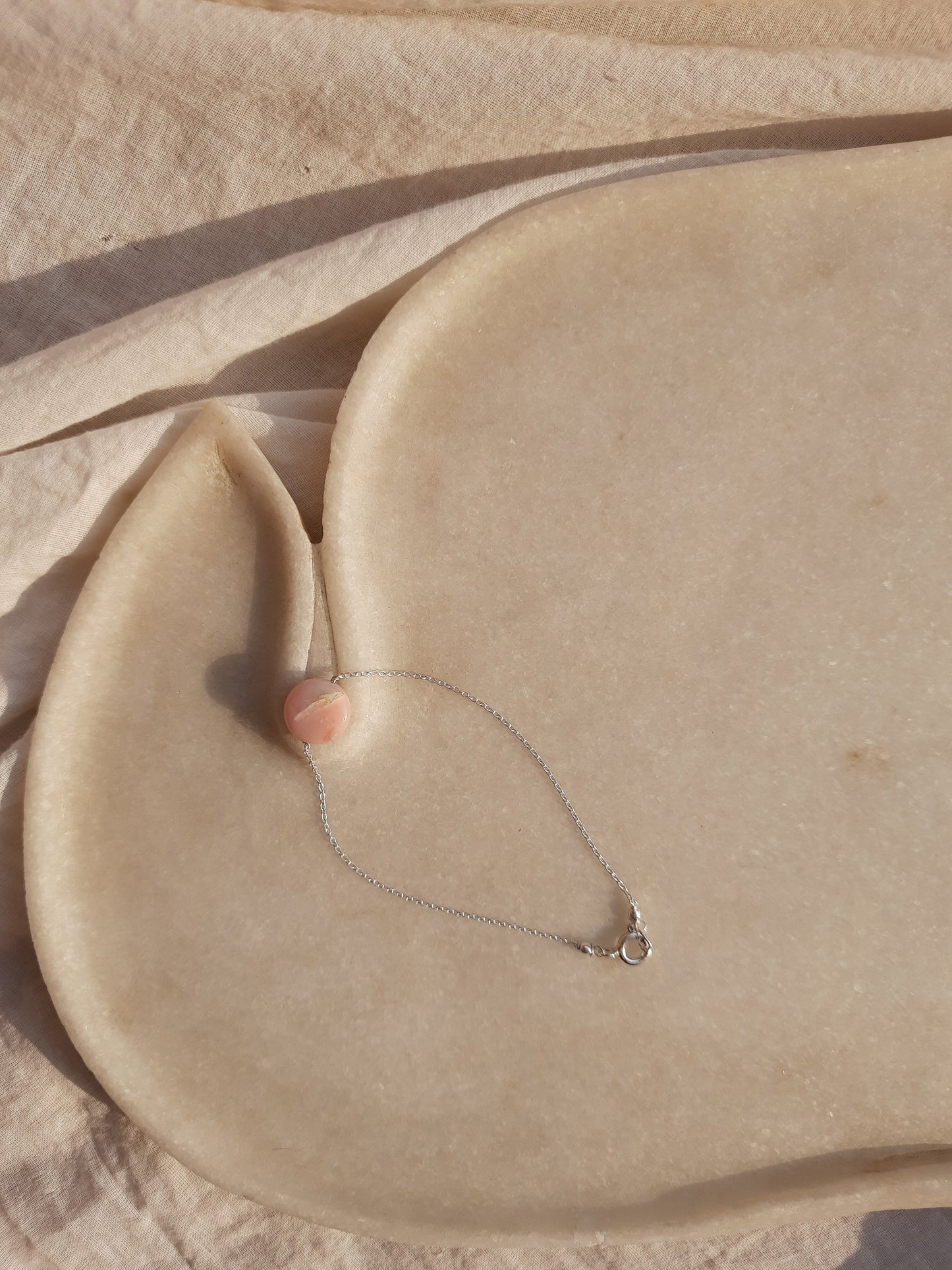 matsya - Pink Opal Round Bracelet