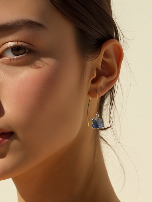 emegh- Labradorite Cloud Marquise Earwire
