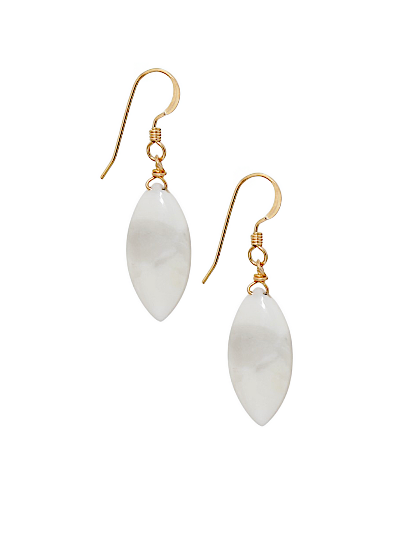 lava - Howlite Marquise Earrings