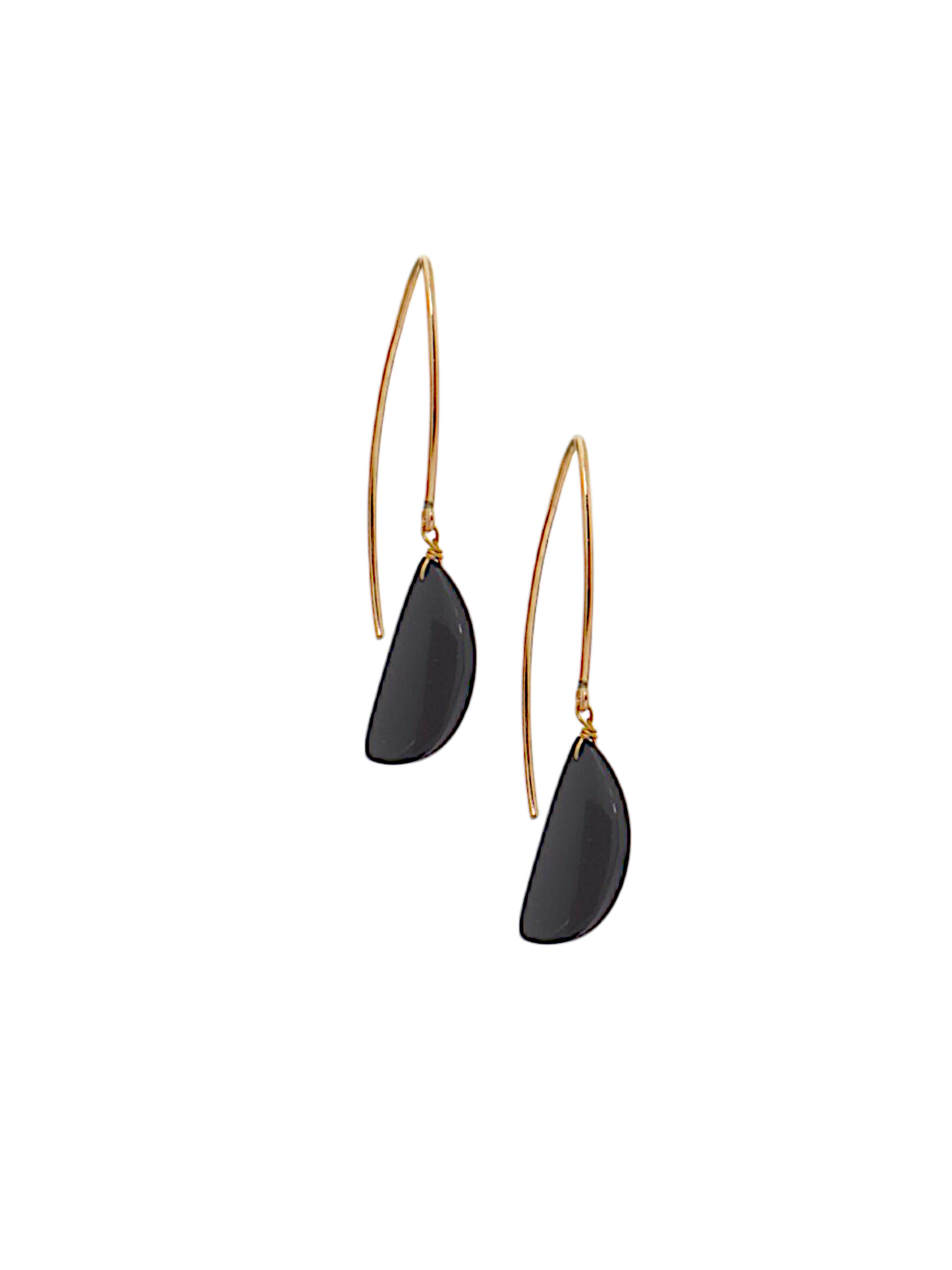 manava - Black Onyx D Marquise Earwire