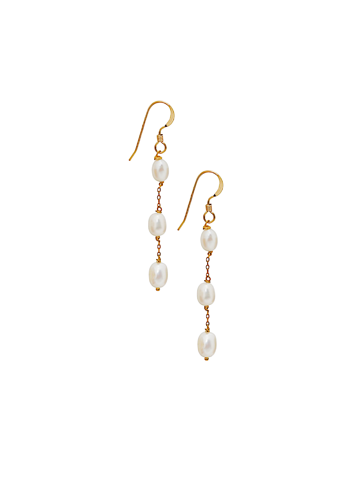 ghiva - Pearl droplet threader earrings