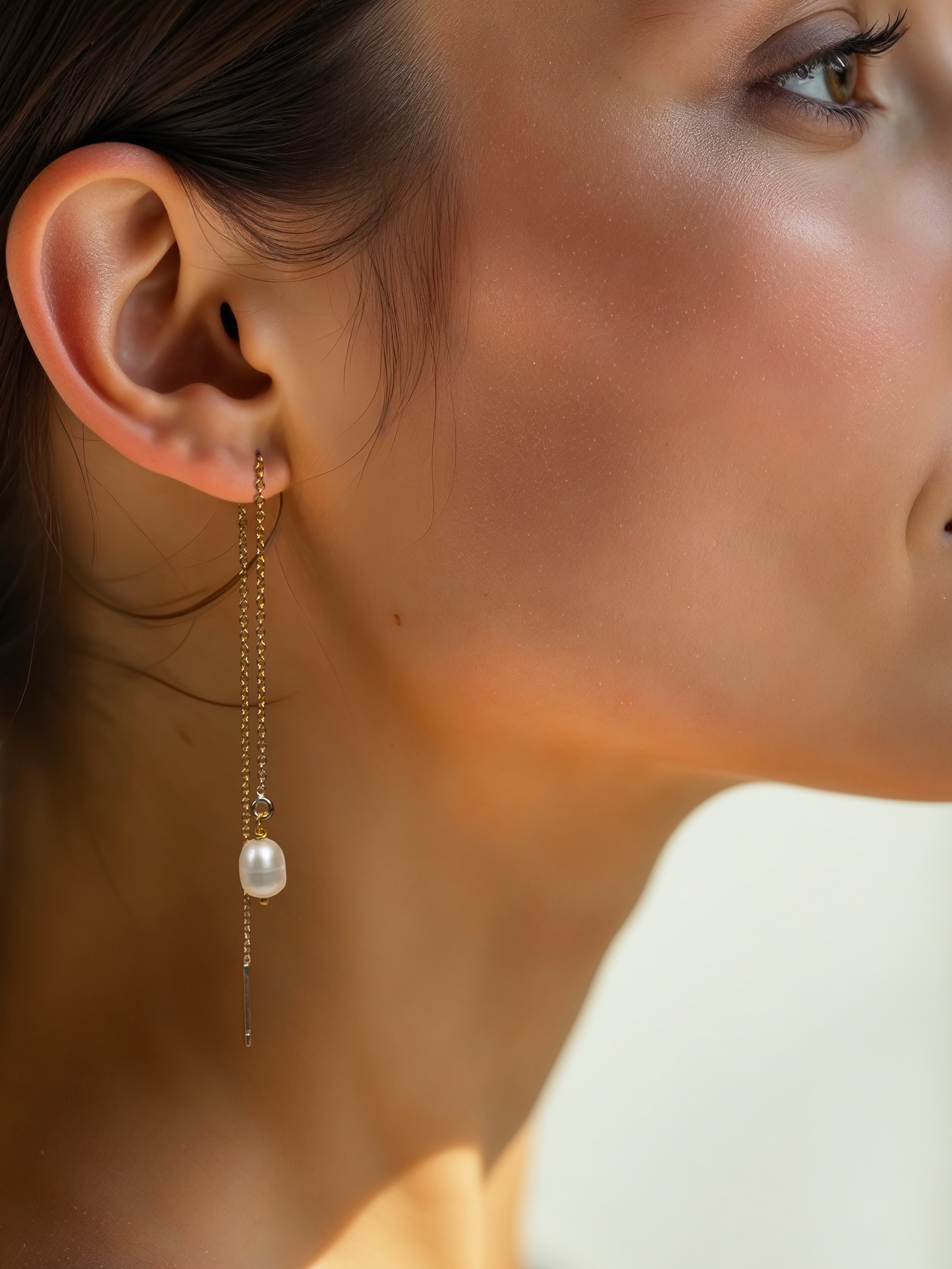 thiva - Pearl Threader Earrings