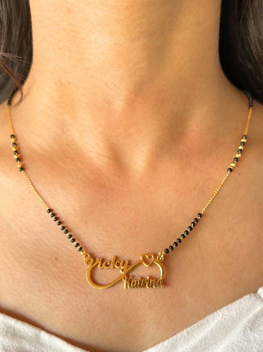 Infinite Love Couple Name Mangalsutra.          (Customized Couple Name)