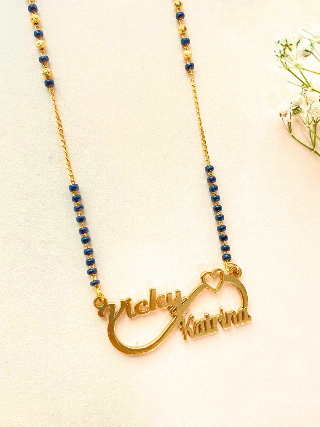 Infinite Love Couple Name Mangalsutra.          (Customized Couple Name)