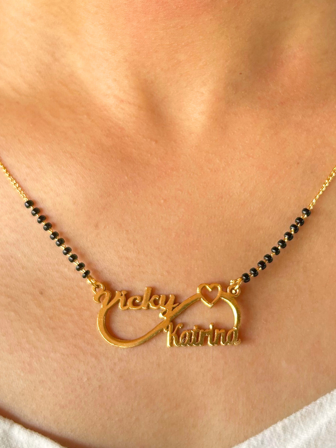 Infinite Love Couple Name Mangalsutra.          (Customized Couple Name)