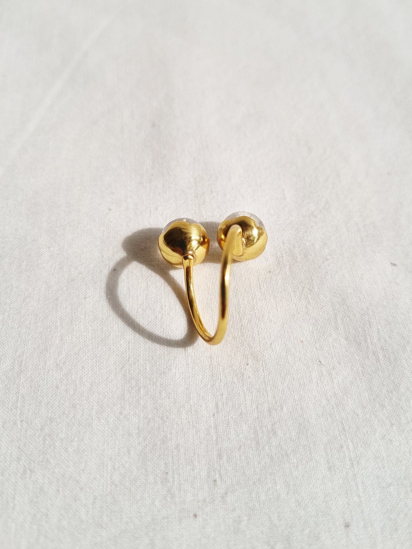 esa - Rainbow Moonstone Sunflower Ring